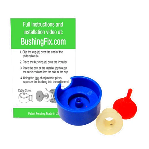 BushingFix.com BushingFix UP1Kit Transmission Shift Cable Bushing Repair Kit, Shifter Cable Kit Fits Ford, Chevy, Buick, and More, Automatic Transmission Shift Cable Replacement Bushing, Easy Repair Replacement