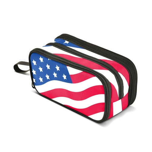 BOENLE USA American Flag Pencil Case Box Boys Girls Large Pencil Pouch Zipper Compartments Big Capacity Stationery Pen Bag Organizer for Kids Teens Adults School