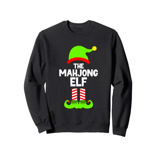 Im The Mahjong Elf Matching Family Gift Christmas Funny The Mahjong Elf Christmas Family Party Pajama Sweatshirt