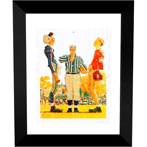 ArtDirect The Toss (Football) 20x24 Framed Art Print by Norman Rockwell