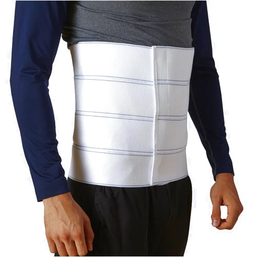 Medline Standard 4-Panel Abdominal Binder, 12 Inch High, Size L/XL (42-62 Inch), Soft Elastic Material, Hook-and-Loop Closure, Case of 1 Each
