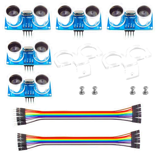 Smraza 5pcs Ultrasonic Module HC-SR04 Distance Sensor with 2pcs Mounting Bracket for Arduino R3 MEGA Mega2560 Duemilanove Nano Robot XBee ZigBee