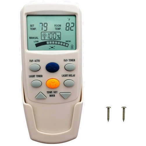 CENMING Replacement Remote for Hampton Bay Thermostatic Ceiling Fan Remote Control FAN-9T L3HFAN-9T,with Fan Timer Key 3-Speed LCD Display Temp 303.9MHz,No Light Dimmer,No Reverse (Remote Only)