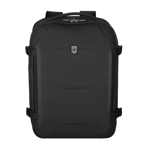 Victorinox Crosslight Boarding Bag - Lightweight Laptop Backpack for Traveling Essentials - Sleek Business Backpack Made from Recycled Materials - Black