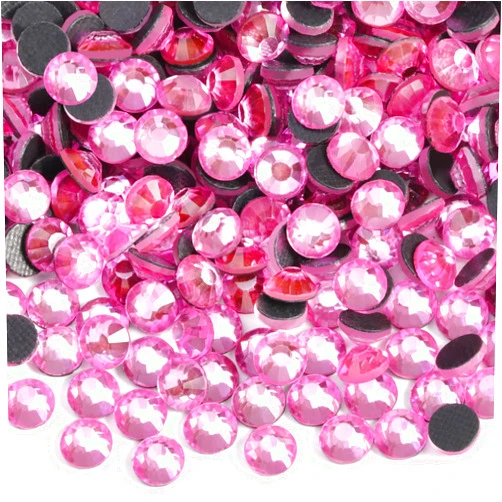 BEADSLAND 6000PCS Hotfix Rhinestones Bulk, Dark Pink Rhinestones for Crafts Clothes,Hotfix Crystals DIY Decoration, SS10, 2.7-2.9mm