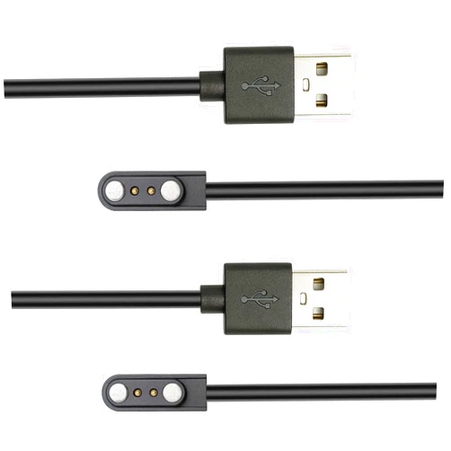 LIQBOYU 2-Pack 3.3FT Smart Watch Charger Magnetic 2Pin USB Charging Cable for Veryfitpro Letsfit Willful YAMAY SW023 ID205L SW021 ID205U ID205S SW025 Uwatch 3S