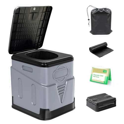 Bejetca Portable Toilet for Camping, Folding Travel Toilet for Adults, Car, Boat, Hiking, Long Trips, Beach