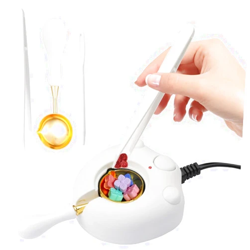 WUERLIN Electric Wax Seal Warmer Kit With Spoon and Tweezers - Great Tool for DIY Seals, Stamp and Melting Sticks, Sealing Beads (White)