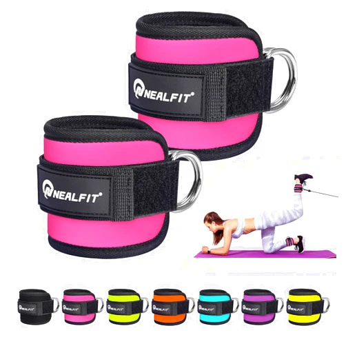 NEALFIT Ankle Strap for Cable Machine, Gym Ankle Cuff for Kickbacks, Leg Extensions, Glute Workouts, Booty Hip Abductors Exercise for Women and Men