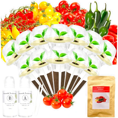 Majero Tomato Seed Pod Kit for AeroGarden, idoo, Ahopegarden, MUFGA with Red Cherry/Golden Harvest Cherry Tomato, Roma/San Marzano/Yellow Pear Tomato - Compatible with All Hydroponics (12-Pod)