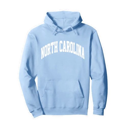 Retro North Carolina Designs - Carolina Souvenirs Retro North Carolina Blue Souvenir Simple North Carolina Tee Pullover Hoodie