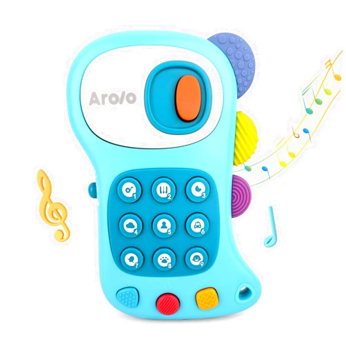 AROLO Baby Phone Toy: Baby Light-Up Phone Toy - Music and Soft Teether - Educational Learning Toys for Infants and Toddlers