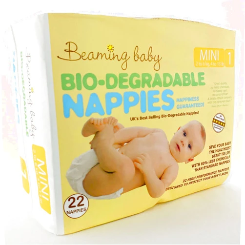 Beaming Baby Bio-Degradable Mini Nappies - Pack of 20 Nappies
