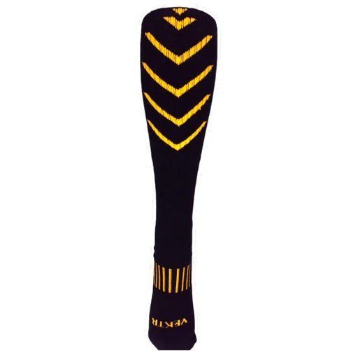 MOXY Socks Black with Gold and Blood Red Ultimate VEKTR Deadlift Premium Knee-High Socks – Compression Lifting Socks for Men & Women – Shin Protection, Locked-In Fit, and Durable Gym Performance
