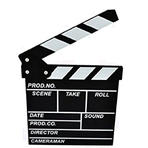 Marery wooden Clapboard Director Film Movie Cut Action Scene Slateboard Clapper Board Slate Black