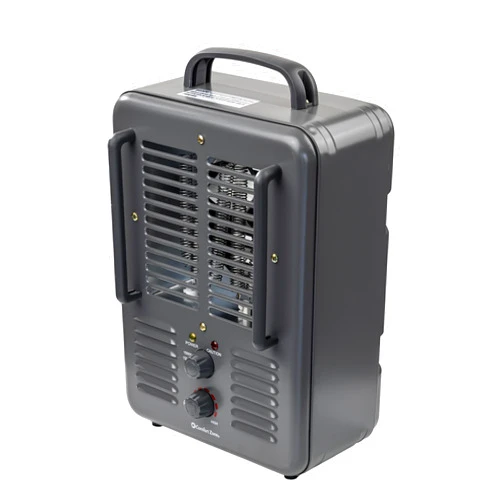 Comfort Zone Milkhouse Style Utility Space Heater with Adjustable Thermostat, Electric, Portable, 3-Prong Plug, Overheat Protection, & Tip-Over Switch, Ideal for Garage or Workshop, 1,500W, CZ798GR3