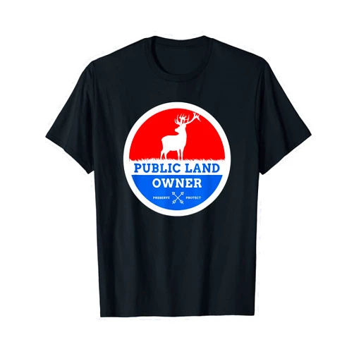 Lone Bison Outdoors Public Land Owner Elk Hunting Outdoors T-Shirt