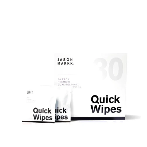 Jason Markk Quick Wipes 30 Pack, White, One Size - Dual-Textured Cleaning Wipe - Individually Packaged - Cleans Sneakers and Shoes - Fits in Bag, Backpack, or Pocket