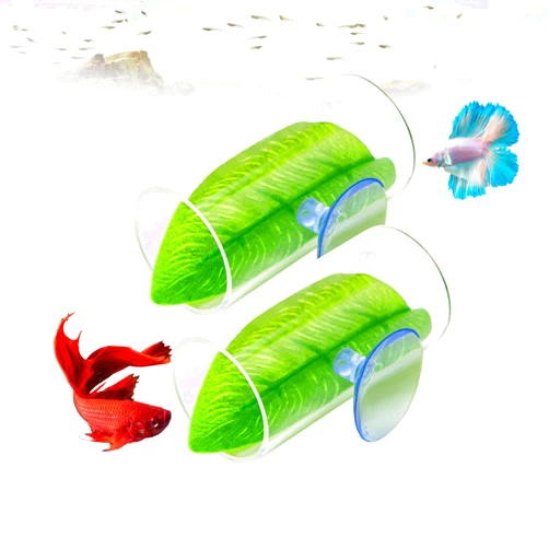 CousDUoBe 2 Pack Betta Fish Acrylic Tube Tunnel,Betta Fish Leaf Pad Simulating The Natural Habitat for Betta Spawning Grounds Breeding Resting Bed，Betta Toys Shelter Hideaway