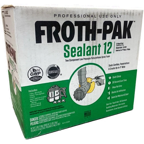 Belgrade Parts & Service, Inc. Froth-Pak Foam Sealant, Cream, 3.3 lb., Gaps/Cracks,12030014 Froth-Pak 12 Low GWP Spray Foam Sealant Kit - 12 Board Feet