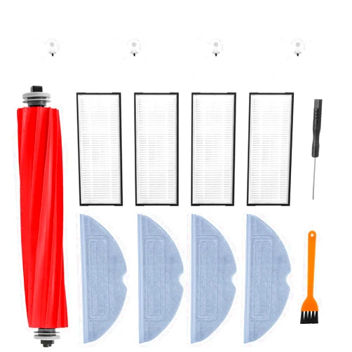 Caehomly Roborock s7 Accessories Replacement Parts for Roborock S7 S7+ Roborock S7 MaxV, S7 MaxV Plus,T7 Plus, T7S Plus,1 Set Roller Brush,4 HEPA Filters,4 Side Brushes,4 Mop Cloth(13 Pack)