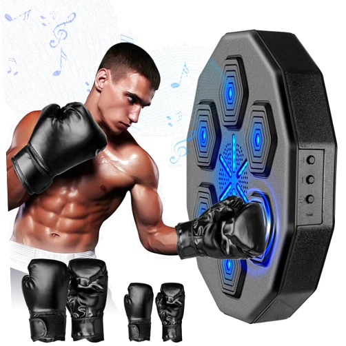 DRAXX SPORTS 2024 New Music Boxing Machine with Two Pairs of Gloves, Upgraded 3.0 Smart Bluetooth Music Boxing Parent-Child Games, Wall-Mounted Exercise Equipment for Home Exercise