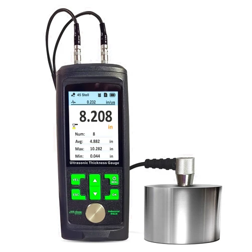 VVV-Group Ultrasonic Thickness Gauge Industrial-882X / Steel, Metals, Plastic, Glass, PVC, Pipes Thickness Gauge Meter – Range 0.039 to 11.811 inch (1-300mm) | Color LCD (All Material)