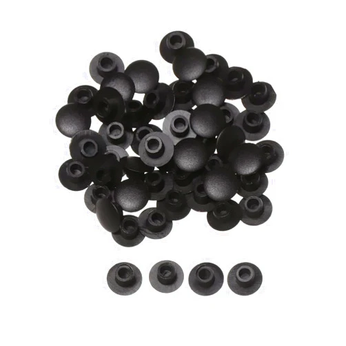 BMZYW 100Pcs 5mm Plastic Nut Cabinet External Drilling Plug Furniture Hole Cover Decorative Cap Hardware(Black 6mm)