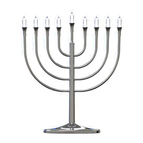 Zion Judaica Ltd Zion Judaica Large Display Menorah Electric Hanukah Menorah Powered by USB Hanukkiah with LED Flame-Shaped Bulbs Chanukah Lights Minorah Hanukah Decor