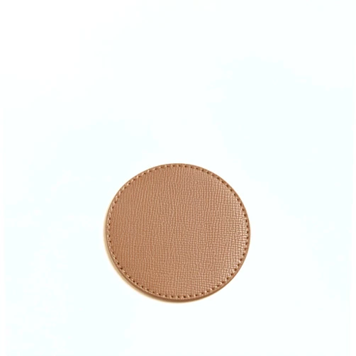 OLETHA Aesthetic Drink Coasters Set of 4 for Coffee Dining Table & Office Desk, Round Shape, Tan