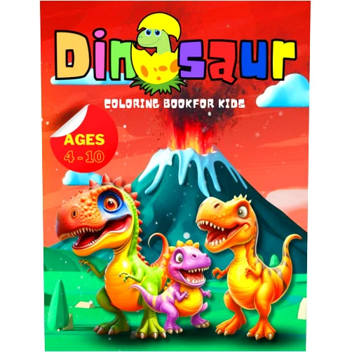 Yasrin hosof Dinosaur Coloring Book for Kids: Great Gift for Girls & Boys, Ages 4-10, perfect size 8.5