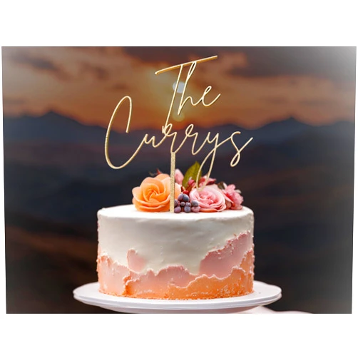 DesignLEE Studio Wedding Cake Toppers Personalized Couples Name Cake Topper Custom Bride and Groom Cake Topper Anniversary and Wedding Gift Customize for Any Phrase