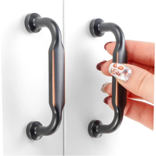 ASKANO 3 Inch Hole Centers, Oil Rubbed Bronze Footed Kitchen Cabinet Pull Handle ZP2302 | Pack of 10, Solid Hardware for Drawer, Dresser, Bathroom, Vanity, Furniture Door, Cupboard, Bedroom, 3