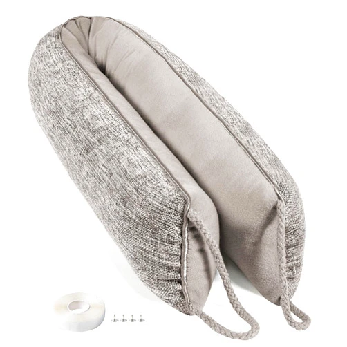 HADOR Door Draft Stopper for Bottom of Doors 36 Inch, Weighted Under Door Snake Noise/Breeze/Cold Air Blocker, Gray Soundproof Door Pillow Stopper