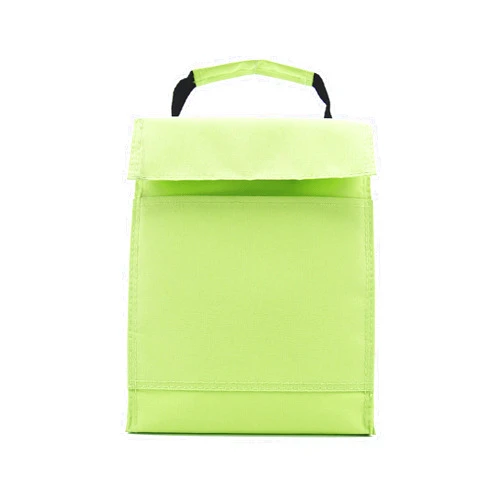 Shop123go-Cooler Colorful Hook Lunch Pack/ Lunch Cooler/ Cooler Tote Bag (LimeGreen2) 6.50” W x 9.00” H x 4.50” D inches.