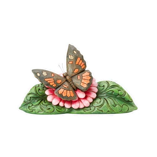 Enesco Jim Shore Heartwood Creek Nature's Meadow Painted Lady Butterfly Miniature Figurine, 3 Inch, Multicolor
