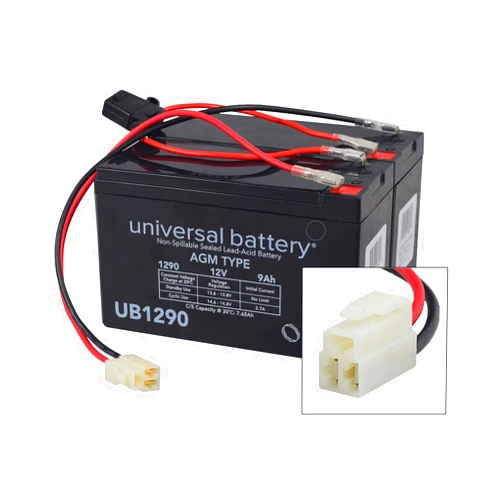 AlveyTech 24 Volt Battery Pack for Razor Pocket Rocket (9 Ah, Versions 27+) - Set of Two 12V 9A Replacement Batteries for Electric Power Mini Mod Motorcycle, Universal Rechargeable SLA AG
