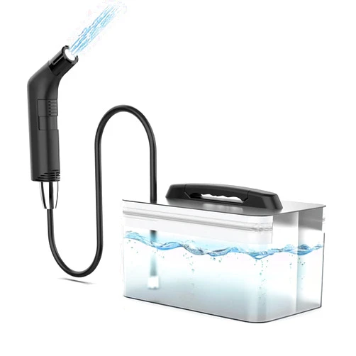 LUOOV Portable Bidet Travel Bidet Sprayer Electric Bidet Portable Jet Spray for Toilet,Bathroom and Outdoor Hiking，Muslim Shower Spray with 2.3Liters Water Storage (Black 2.3Liters)