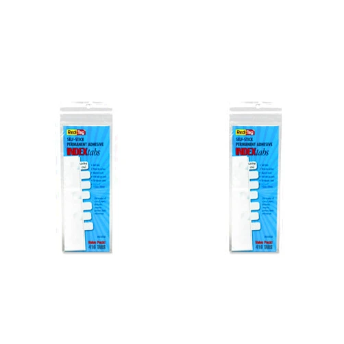 Redi-Tag Write-On Index Tabs, Permanent Adhesive, 7/16 x 1 Inches, Bulk Packed, 416 tabs Per Pack, White (31010), 2 Packs