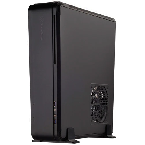 Silverstone Technolgo Aluminum Unibody Mini-Itx Small Form Factor Computer Case Support in Black FTZ01B-USA