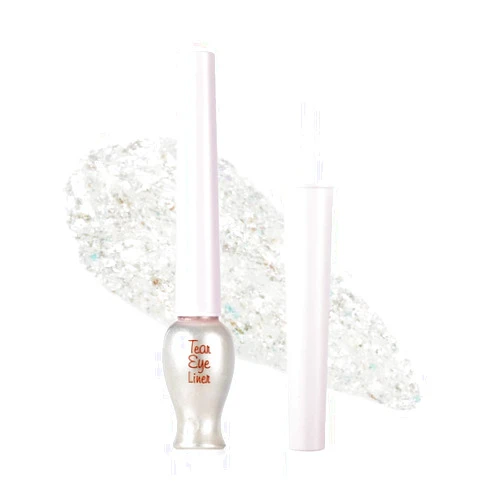 ETUDE Tear Eye Drop Liner 8g #3 Pure Sparkling Pearl (21AD) | Long-Lasting Liquid Glitter Eye Makeup with Shiny Magical Sparkle | K-Beauty