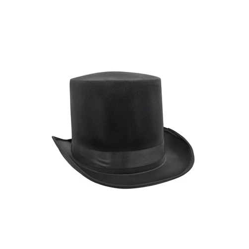 Nicky Bigs Novelties Tall Satin Finish Formal Crown Hat - One Size Deluxe Dress Up Accessory for Roaring 20s Party, Magician, Circus Ringmaster, Steampunk & Victorian Era Costume