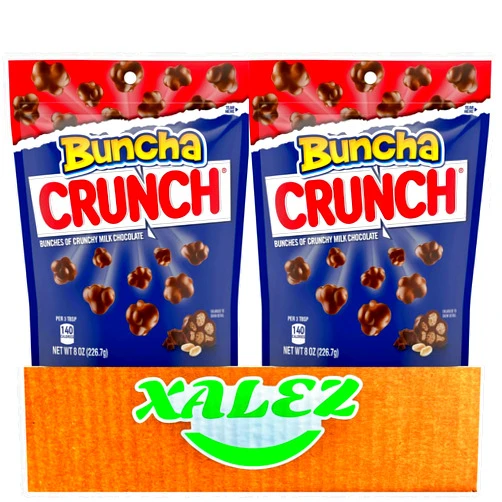 XALEZ Buncha Crunch Candy, 8 oz (2 PACK) + XALEZ TM Gift Box