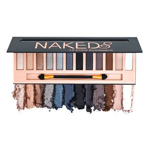 BestLand 12 Colors Makeup Smoky Eyeshadow Palette Natural Nude Matte Shimmer Glitter Pigment Eye Shadow Pallete Set Black Eye Shadow Halloween Make Up for Women (Color E Smokey)