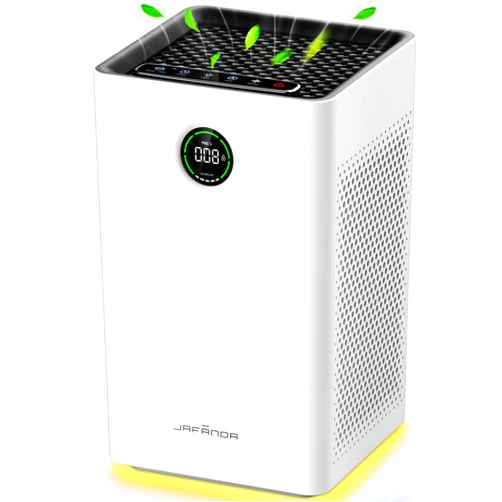 Jafända Air Purifiers for Home Large Room Up To 1190ft², True HEPA 13 Filter, Activated Carbon Remove 99.97% Dust Smoke Odor Pollen Pets Hair Dander Allergies, Quiet Sleep Mode 23dB, Night Light