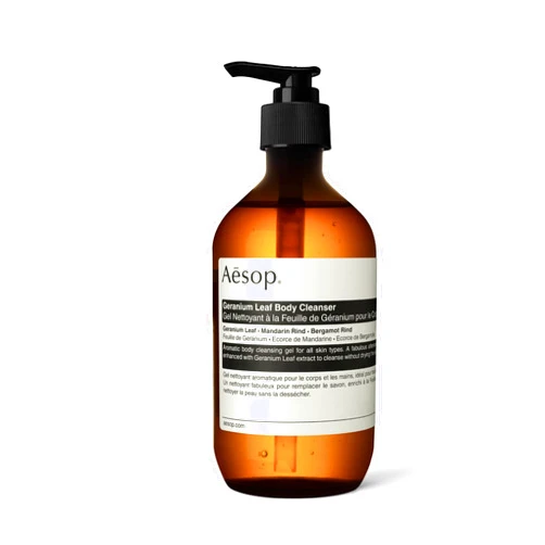 Aesop Geranium Leaf Body Cleanser | 500mL/16.9 fl oz | Paraben, Cruelty-free & Vegan