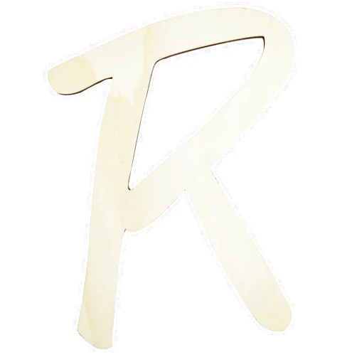 Brueyart 12 Inch Wooden Letter R, 1/5