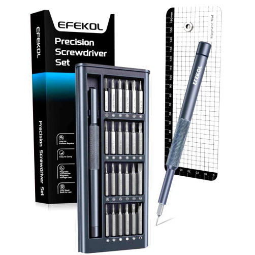 Efekol Precision Screwdriver Set, 27 in 1 Small screwdriver set Electronics Torx Repair Tool Kit for Ring Doorbell, Laptop, Switch, PS5, Xbox, Macbook, iPhone, Watch, Glasses