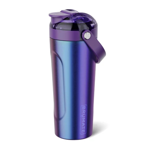 BrüMate MultiShaker Blender Shaker Bottle | 100% Leakproof Insulated Stainless Steel | Pre Workout and Protein Shaker Bottle for the Gym | 25oz (Dark Aura)
