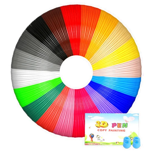 YEETIN 3D Pen Filament Refills 20 Colors, 13 ft per Color Total 260 ft, 1.75 mm Filament Compatible with SCRIB3D MYNT3D 3D Pen Comes with 2 Finger Caps & 3D Pen Template Book [3D Pen NOT Include]